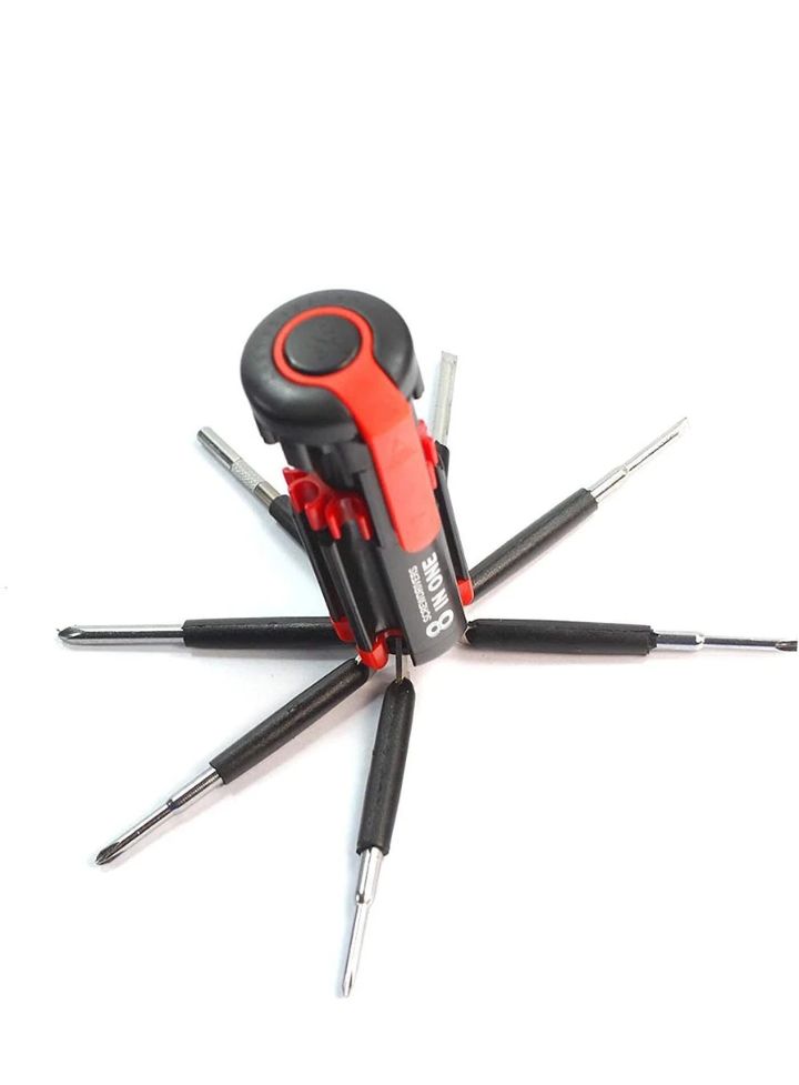 8-in-1 Multi-Function Screwdriver Tool Kit Set with 6 LED Light for Easy Repairs and DIY Projects Combination Screwdriver Set (Pack of 1)