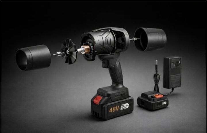 Cordless Electric Air Blower 48V Rechargeable Turbo Jet Fan, 18000 RPM High-Power Air Duster with Battery & Charger, Portable Dust Removal Tool for Cars. 55% off