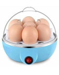 Electric Egg Boiler with 7 Egg Capacity, Automatic Egg Cooker with One-Touch Operation, Stainless Steel Heating Plate, Transparent Lid, Quick Egg Steamer for Home Kitchen