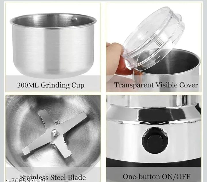 Mixer Grinder Smash Machine Stainless Steel Multifunctional Electric Grinder & Chopper Dried Spice Hurbal Masala Coffee Beans, Nuts & Grains, Household Mixer, Powerful Motor Blender