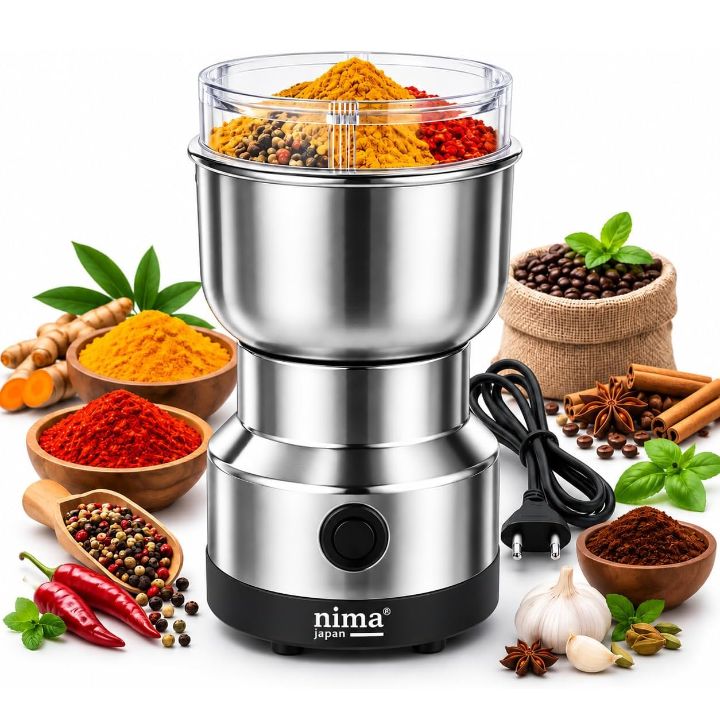 Mixer Grinder Smash Machine Stainless Steel Multifunctional Electric Grinder & Chopper Dried Spice Hurbal Masala Coffee Beans, Nuts & Grains, Household Mixer, Powerful Motor Blender