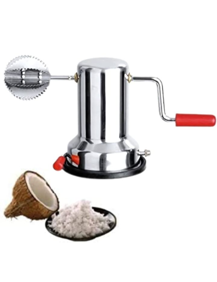 Stainless Steel Coconut Scraper for Kitchen, Manual Coconut Grater Tool with Compact Design for Smooth, Efficient Coconut Scraping, Easy Cleaning