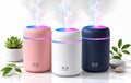 Portable H2O Humidifier – 300ML Ultrasonic Cool Mist Diffuser with Colorful LED Atmosphere Lighting, Quiet Desktop Air Humidifier for Car, Home, and Office